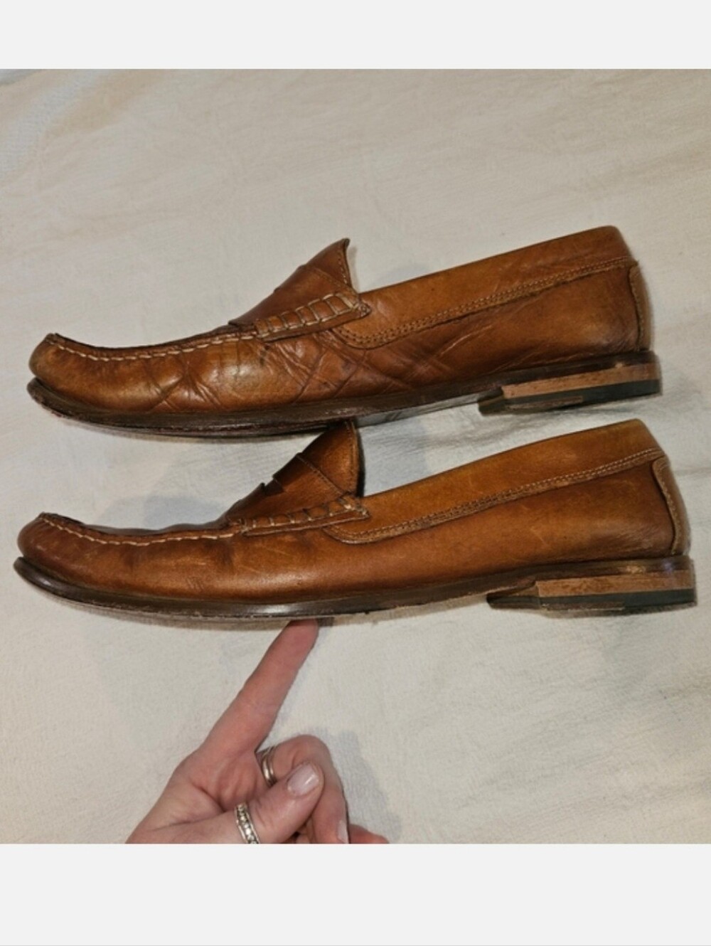 Donald J Pliner Men's Loafers Nicola Men's Size 10 Italian Leather Dress Shoes - Picture 4 of 11
